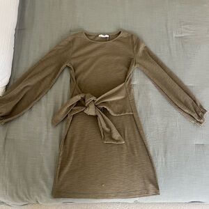 Olive green long sleeve dress
